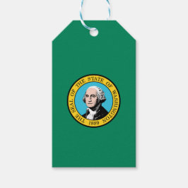 Vlag van de staat Washington Cadeaulabel