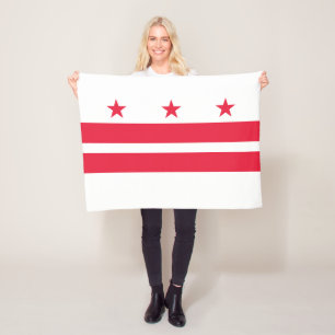 Vlag van de staat Washington DC Fleece Deken