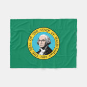 vlag van de staat Washington Fleece Deken (Voorkant (Horizontaal))
