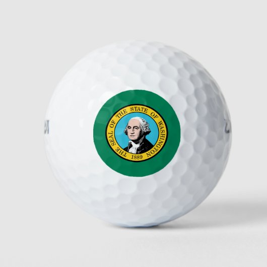 vlag van de staat Washington Golfballen (Voorkant)