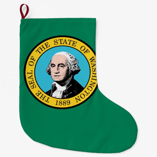 Vlag van de staat Washington Grote Kerstsok (Voorkant)