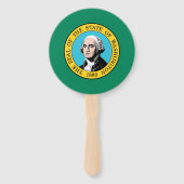 Vlag van de staat Washington Handwaaier (Achterkant)