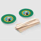 Vlag van de staat Washington Handwaaier (Niet-gemonteerd)