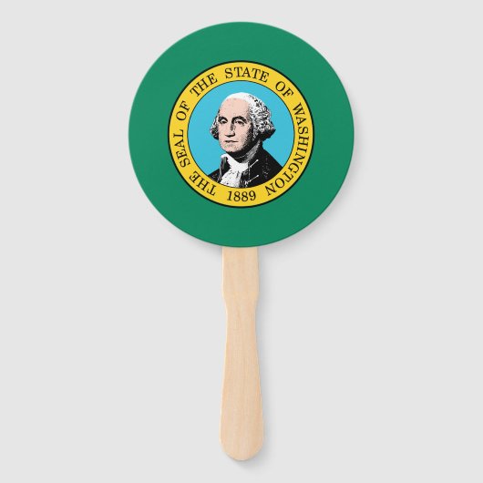 Vlag van de staat Washington Handwaaier (Voorkant)