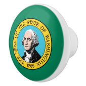 vlag van de staat Washington Keramische Knop (Rechts)