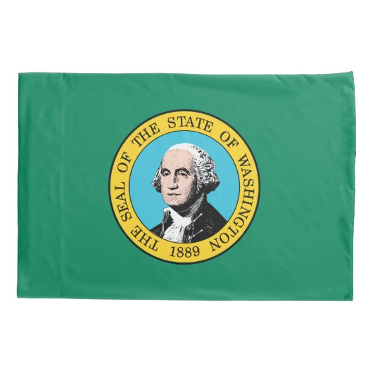vlag van de staat Washington Kussensloop (Achterkant)