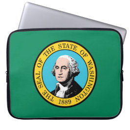 Vlag van de staat Washington Laptop Sleeve