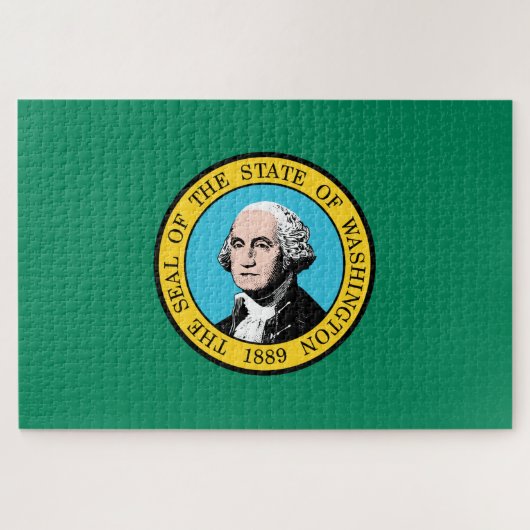 Vlag van de staat Washington Legpuzzel (Horizontaal)