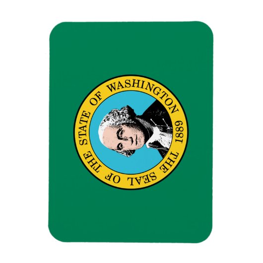 vlag van de staat Washington Magneet (Verticaal)