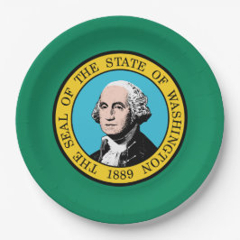 Vlag van de staat Washington Papieren Bordje
