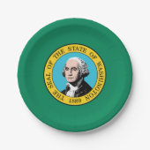 vlag van de staat Washington Papieren Bordje (Voorkant)