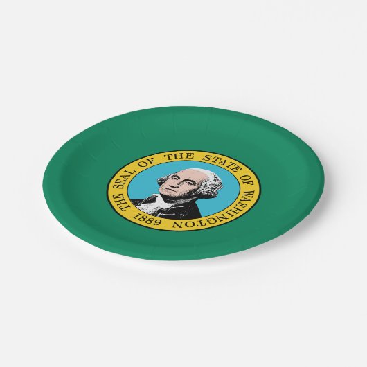 vlag van de staat Washington Papieren Bordje (Gekanteld)