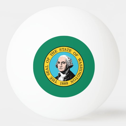 vlag van de staat Washington Pingpongbal (Voorkant)