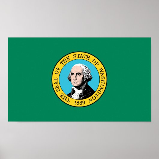 vlag van de staat Washington Poster (Voorkant)