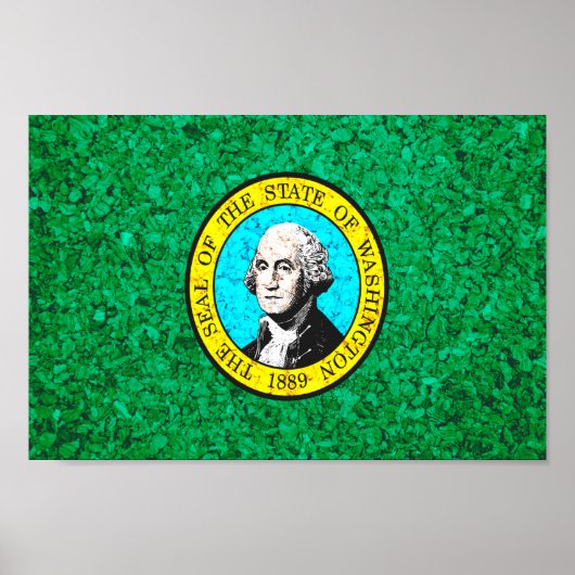 vlag van de staat Washington Poster (Voorkant)