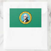vlag van de staat Washington Rechthoekige Sticker (Tas)
