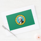 vlag van de staat Washington Rechthoekige Sticker (Envelop)