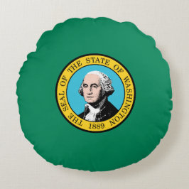 vlag van de staat Washington Rond Kussen