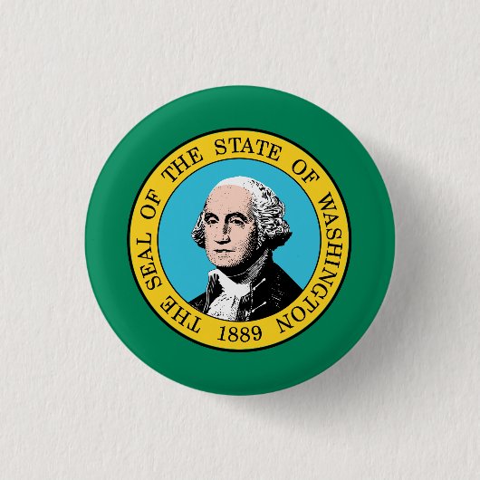 vlag van de staat Washington Ronde Button 3,2 Cm (Voorkant)