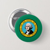 vlag van de staat Washington Ronde Button 5,7 Cm (Voorkant /achterkant)