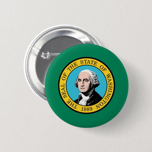 Vlag van de staat Washington Ronde Button 5,7 Cm (Voorkant /achterkant)