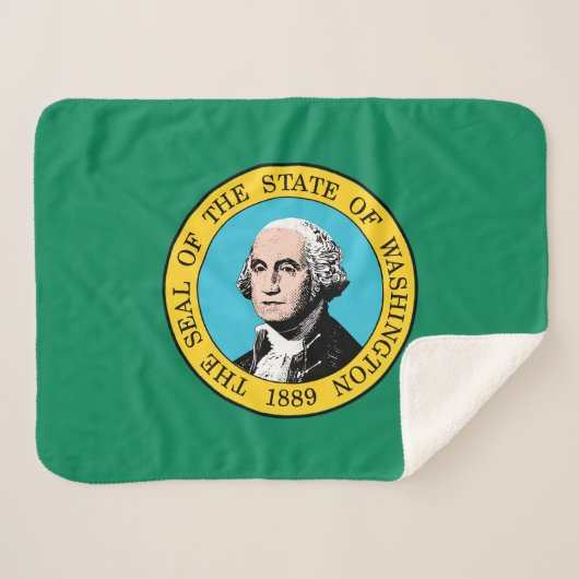 vlag van de staat Washington Sherpa Deken (Voorkant (horizontaal))