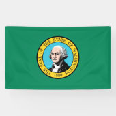 vlag van de staat Washington Spandoek (Horizontaal)
