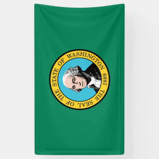vlag van de staat Washington Spandoek (Verticaal)