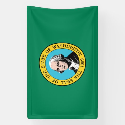 vlag van de staat Washington Spandoek (Verticaal)