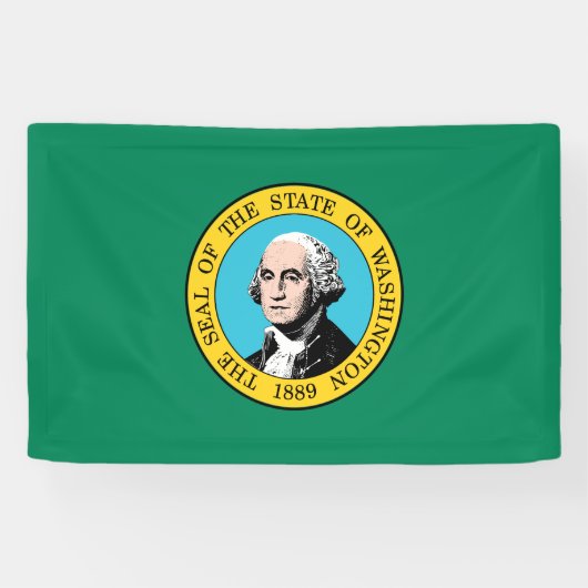 vlag van de staat Washington Spandoek (Horizontaal)
