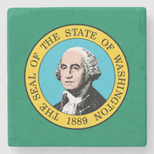 Vlag van de staat Washington Stenen Onderzetter