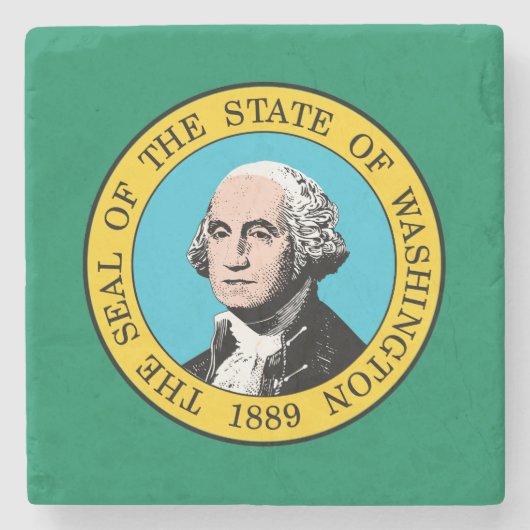 Vlag van de staat Washington Stenen Onderzetter (Voorkant)