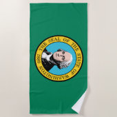 Vlag van de staat Washington Strandlaken (Voorkant)