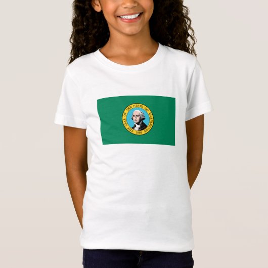 vlag van de staat Washington T-shirt (Voorkant)