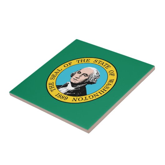 vlag van de staat Washington Tegeltje (Zijkant)