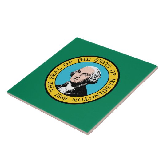 vlag van de staat Washington Tegeltje (Zijkant)