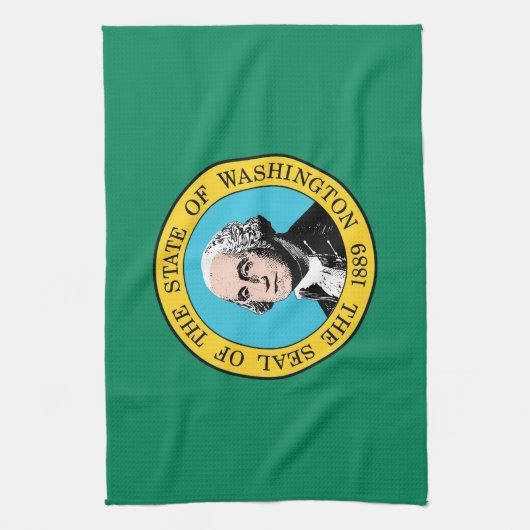 vlag van de staat Washington Theedoek (Verticaal)