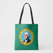 vlag van de staat Washington Tote Bag (Voorkant)