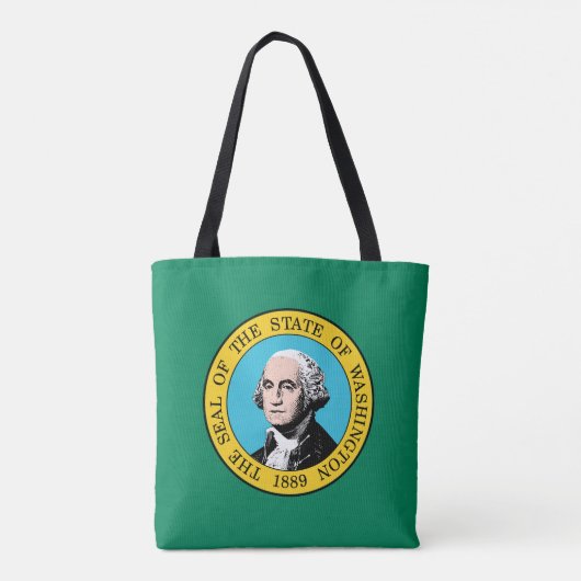 vlag van de staat Washington Tote Bag (Achterkant)