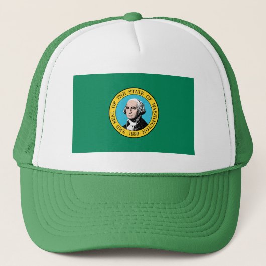 Vlag van de staat Washington Trucker Pet (Voorkant)