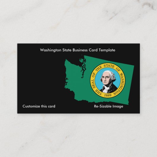 Vlag van de staat Washington Visitekaartje (Voorkant)