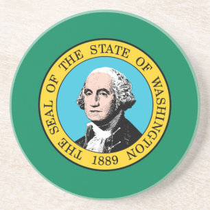 Vlag van de staat Washington Zandsteen Onderzetter