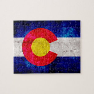 vlag van de staat Weathered Colorado Legpuzzel