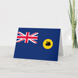 Vlag van de staat Western Australië Kaart