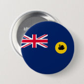 Vlag van de staat Western Australië Ronde Button 7,6 Cm (Voorkant /achterkant)