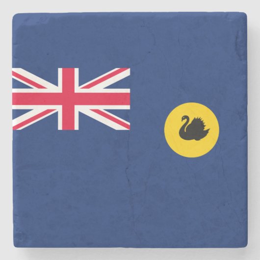 Vlag van de staat Western Australië Stenen Onderzetter (Voorkant)