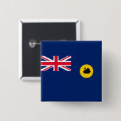 Vlag van de staat Western Australië Vierkante Button 5,1 Cm (Voorkant /achterkant)