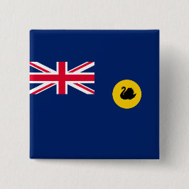 Vlag van de staat Western Australië Vierkante Button 5,1 Cm