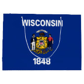 Vlag van de staat Wisconsin Groot Cadeauzakje (Achterkant)