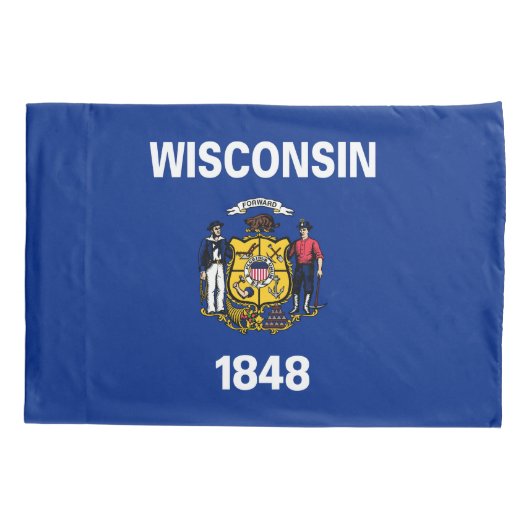 Vlag van de staat Wisconsin Kussensloop (Achterkant)